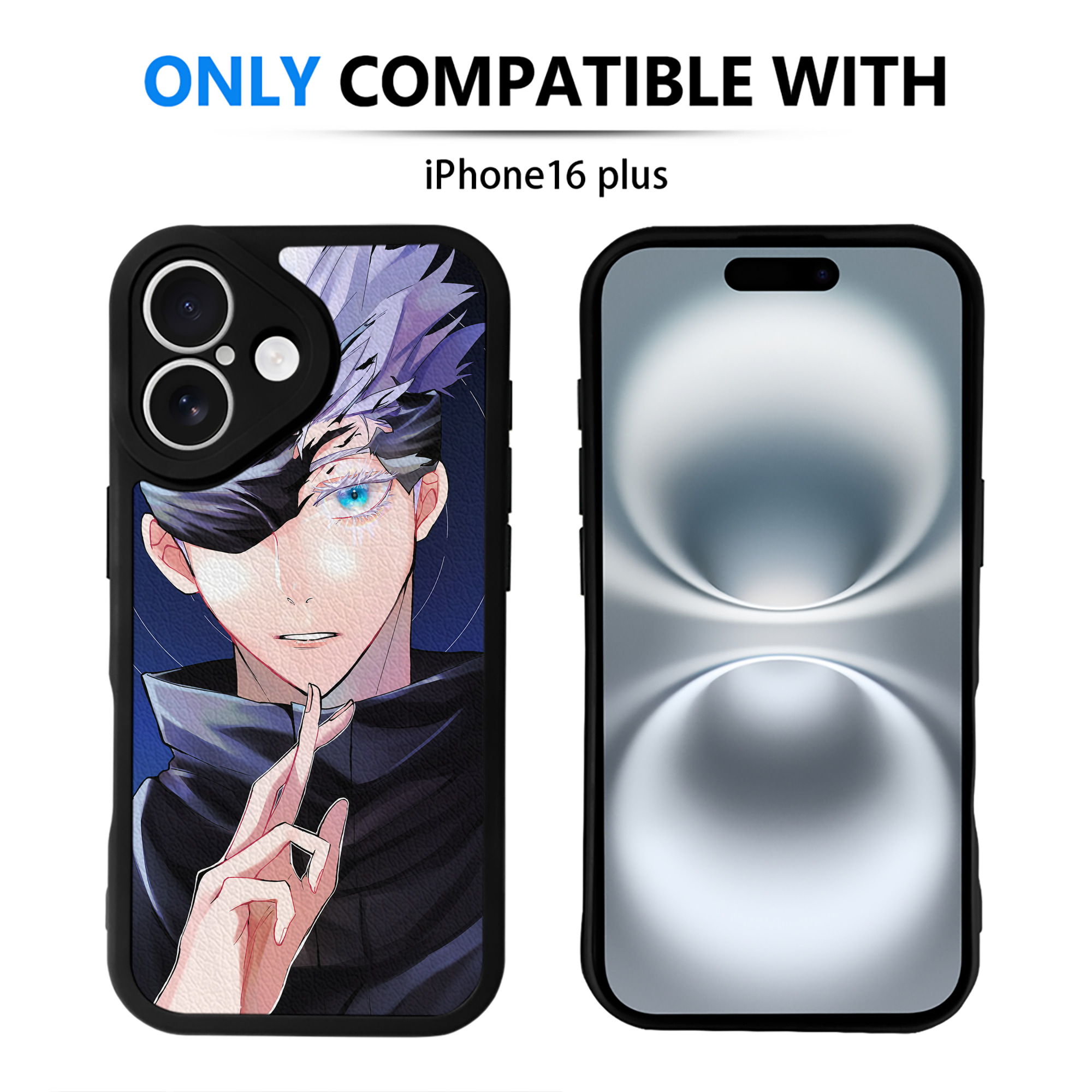 （画像用） 呪術廻戦 Jujutsu Kaisen 【iPhone 16シリーズ対応】シリコンスマホケース（レザー調） 材質：シリコン